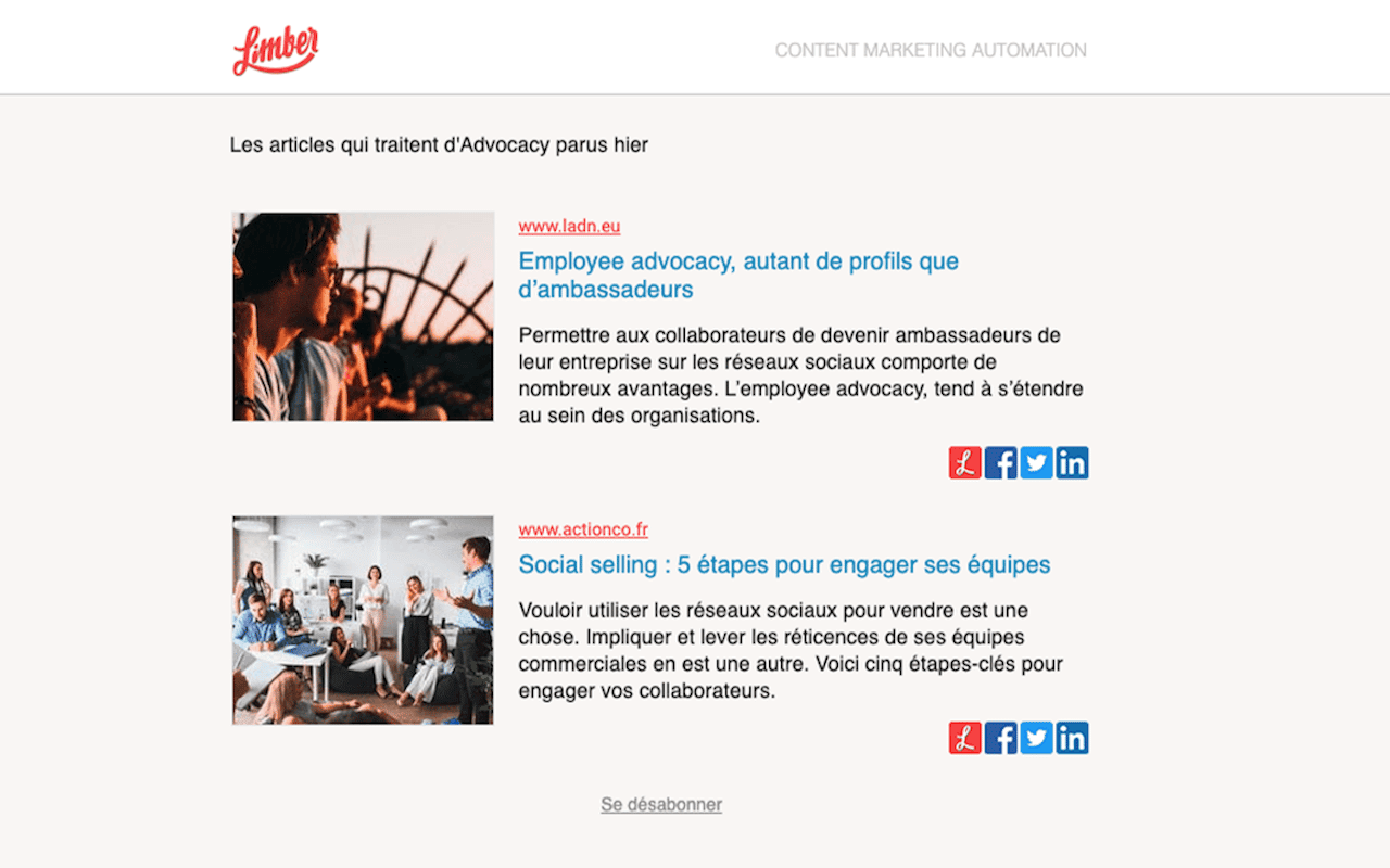 Newsletters automatisées